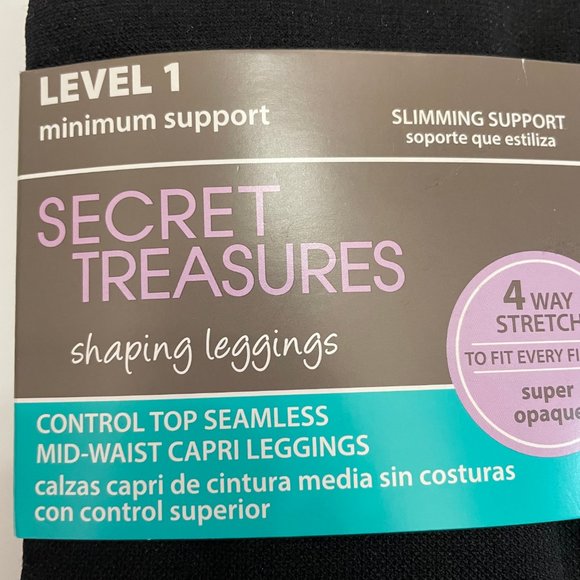 NEW Secret Treasures Black Shaper Leggings M/L - Picture 2 of 5